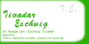 tivadar eschwig business card